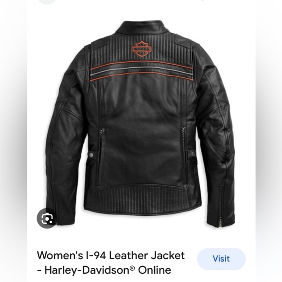 BRAND NEW Harley-Davidson Women’s I-94 Leather Jacket Black Size XL - Picture 8 of 10
